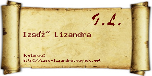 Izsó Lizandra névjegykártya